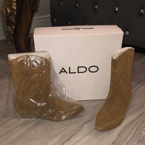 Aldo, Light Brown Asalida Short Heel Boots